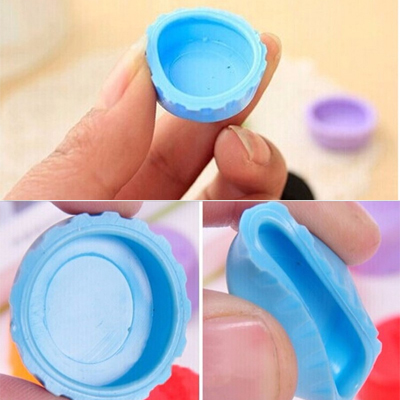 6x Silicone Bottle Caps (Soda,Water,Beer,Wine) Various Colors